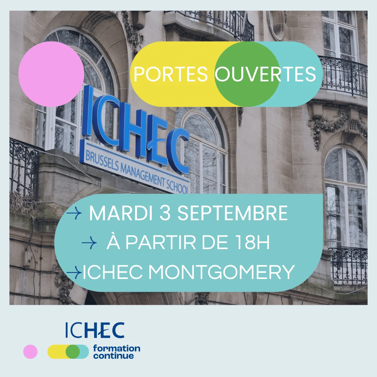 Image article Portes Ouvertes ICHEC Formation Continue